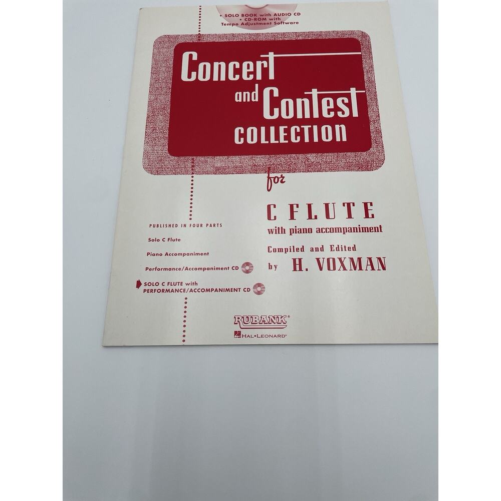 Hal Leonard Rubank Concert And Contest Collection - Flute Book Songs Music No CD